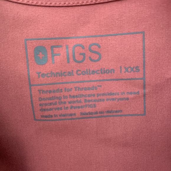 Figs women's Mauve 2072 Catarina One Pocket Short Sleeve Scrub Top SZ XXS - Picture 6 of 8